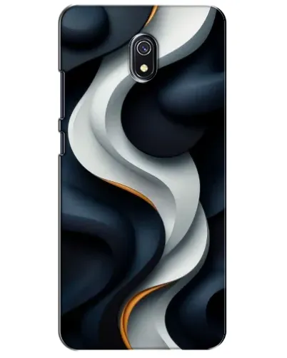 Чехол для Xiaomi Redmi 8A с картинкой «Объемные черно-белые ленты» Чехол для Xiaomi Redmi 8A с картинкой «Объемные черно-белые ленты»
