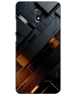 Чехол для Xiaomi Redmi 8A с картинкой «Черные геометрические блоки»