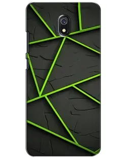 Чехол для Xiaomi Redmi 8A с картинкой «Зеленые геометрические линии»
