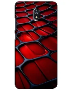 Чехол для Xiaomi Redmi 8A с картинкой «Красная глянцевая сетка»