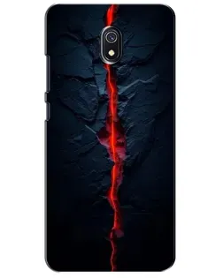 Чехол для Xiaomi Redmi 8A с картинкой «Kрасная лавовая трещина»