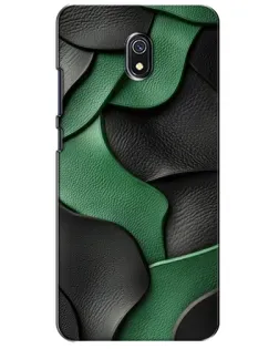 Чехол для Xiaomi Redmi 8A с картинкой «Зеленые кожаные волны»
