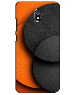 Чехол для Xiaomi Redmi 8A с картинкой «Геометрия оранжевых кругов»