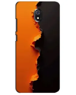 Чехол для Xiaomi Redmi 8A с картинкой «Оранжевый разлом»