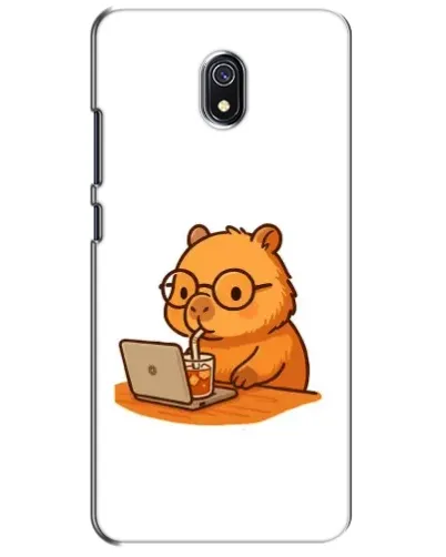 Чохол для Xiaomi Redmi 8A з картинкою «Капібара з ноутбуком»