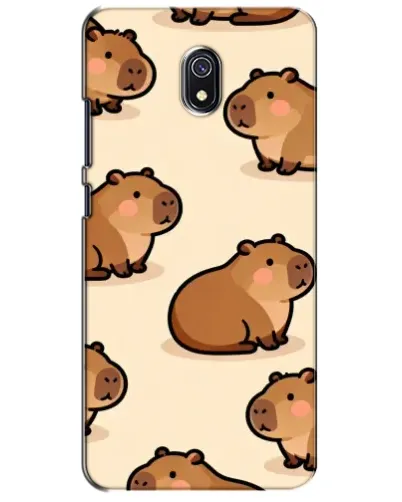 Чохол для Xiaomi Redmi 8A з картинкою «Паттерн милих капібар»