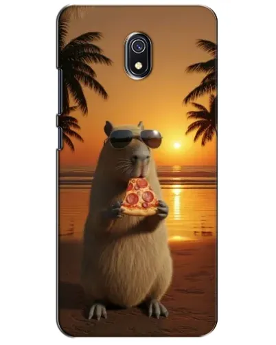 Чохол для Xiaomi Redmi 8A з картинкою «Капібара з піцою»