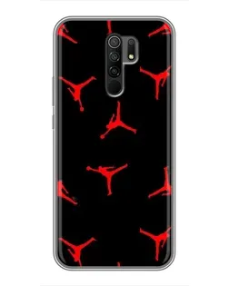 Чехол для Xiaomi Redmi 9 с картинкой «Jordan Red Pattern»