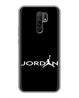 Чехол для Xiaomi Redmi 9 с картинкой «Jordan White Logo»