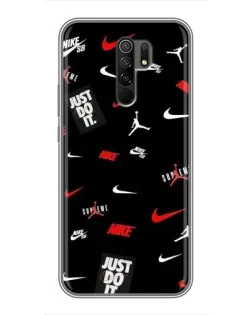 Чехол для Xiaomi Redmi 9 с картинкой «Nike Mix Pattern»