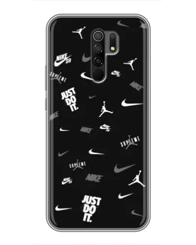 Чехол для Xiaomi Redmi 9 с картинкой «Nike Black Pattern» Чехол для Xiaomi Redmi 9 с картинкой «Nike Black Pattern»