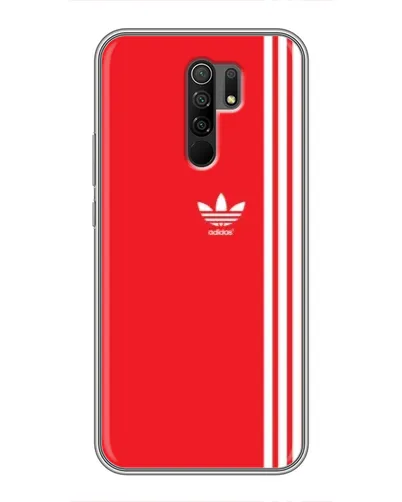 Чехол для Xiaomi Redmi 9 с картинкой «Красный минимализм Adidas»