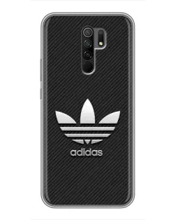Чехол для Xiaomi Redmi 9 с картинкой «Adidas Карбоновая текстура»
