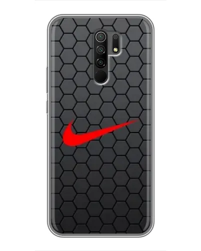 Чехол для Xiaomi Redmi 9 с картинкой «Nike — карбоновая сетка»