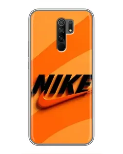 Чехол для Xiaomi Redmi 9 с картинкой «Оранжевый драйв Nike»