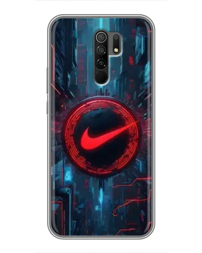 Чехол для Xiaomi Redmi 9 с картинкой «Техногенный стиль Nike»