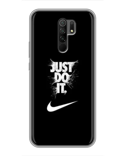 Чехол для Xiaomi Redmi 9 с картинкой «Текстовый принт Nike»