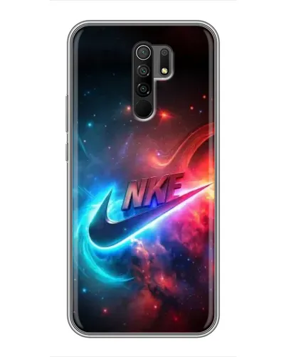Чехол для Xiaomi Redmi 9 с картинкой «Огненный логотип Nike»