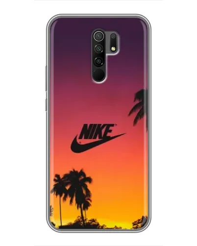 Чехол для Xiaomi Redmi 9 с картинкой «Nike на закате солнца»