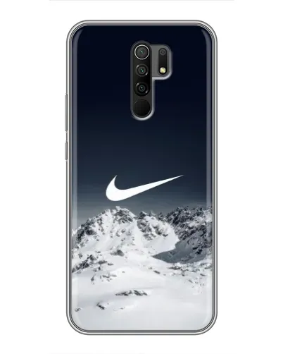 Чехол для Xiaomi Redmi 9 с картинкой «Nike — зимние горы»