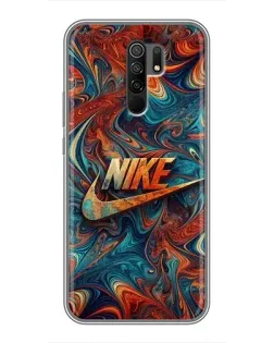 Чехол для Xiaomi Redmi 9 с картинкой «Nike в абстракции»