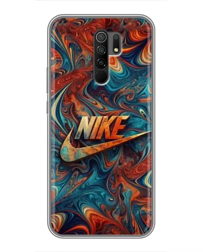 Чехол для Xiaomi Redmi 9 с картинкой «Nike в абстракции»