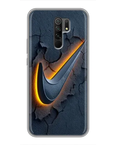 Чехол для Xiaomi Redmi 9 с картинкой «Объемный логотип Найк»