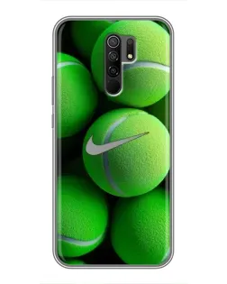 Чехол для Xiaomi Redmi 9 с картинкой «Теннисные мячи Найк»