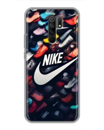 Чехол для Xiaomi Redmi 9 с картинкой «Коллекция кроссовок Nike»