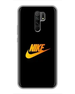 Чехол для Xiaomi Redmi 9 с картинкой «Золотой логотип Nike»