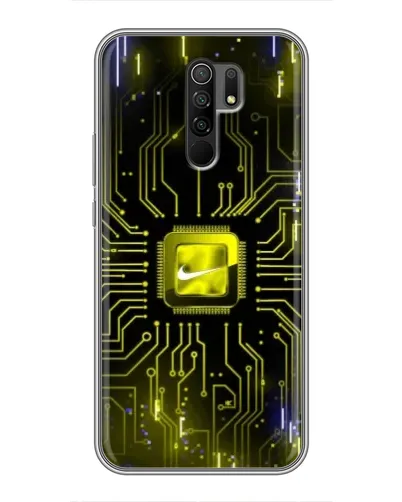 Чехол для Xiaomi Redmi 9 с картинкой «Nike — золотая искра»