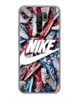 Чехол для Xiaomi Redmi 9 с картинкой «Коллаж кроссовок Найк» Чехол для Xiaomi Redmi 9 с картинкой «Коллаж кроссовок Найк»