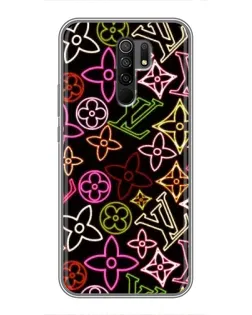 Чохол для Xiaomi Redmi 9 з картинкою «Неоновий мікс Nike»
