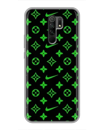 Чехол для Xiaomi Redmi 9 с картинкой «Неоновый принт LV»