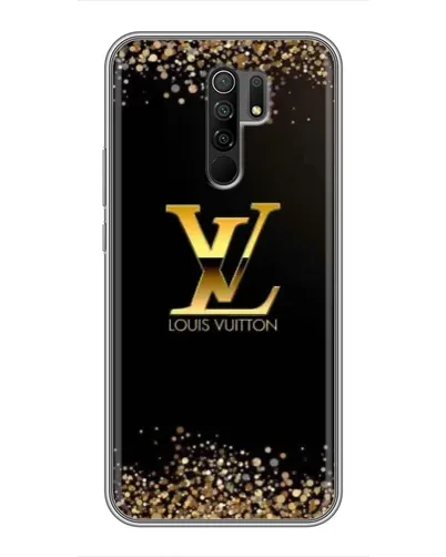 Чехол для Xiaomi Redmi 9 с картинкой «LV — золотые искры»