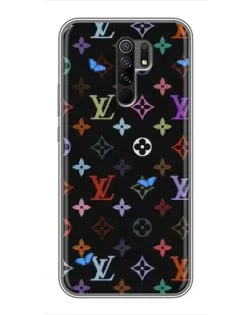 Чехол для Xiaomi Redmi 9 с картинкой «Цветная монограмма LV»