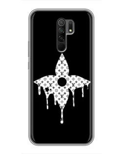 Чехол для Xiaomi Redmi 9 с картинкой «Цветочная монограмма»