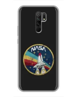 Чехол для Xiaomi Redmi 9 с картинкой «NASA — эмблема миссии»
