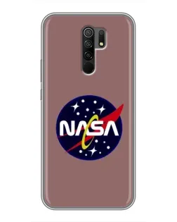 Чехол для Xiaomi Redmi 9 с картинкой «NASA — ретро космос»