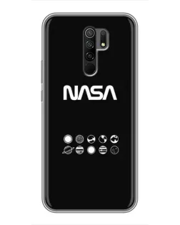 Чехол для Xiaomi Redmi 9 с картинкой «NASA — технический принт»