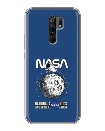 Чехол для Xiaomi Redmi 9 с картинкой «NASA — лунная миссия»