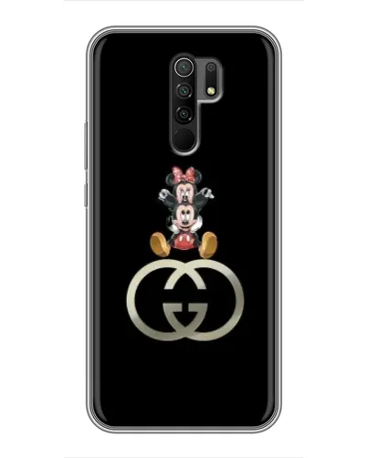 Чехол для Xiaomi Redmi 9 с картинкой «Минни Маус на лого»