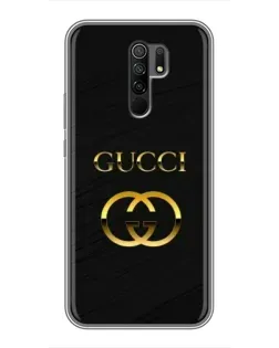Чехол для Xiaomi Redmi 9 с картинкой «Золотой логотип Gucci»