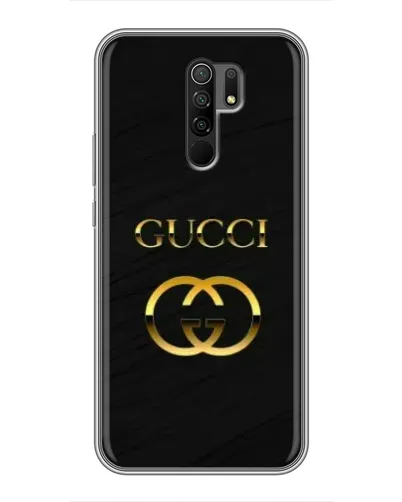 Чехол для Xiaomi Redmi 9 с картинкой «Золотой логотип Gucci»