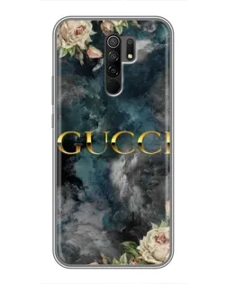 Чехол для Xiaomi Redmi 9 с картинкой «Абстрактные цветы Gucci»