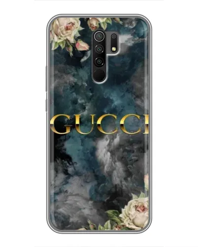 Чехол для Xiaomi Redmi 9 с картинкой «Абстрактные цветы Gucci»
