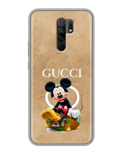 Чехол для Xiaomi Redmi 9 с картинкой «Микки Маус Gucci — крафт»