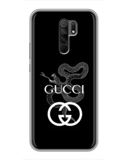 Чехол для Xiaomi Redmi 9 с картинкой «Gucci — серебряная змея»