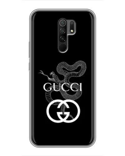 Чехол для Xiaomi Redmi 9 с картинкой «Gucci — серебряная змея»