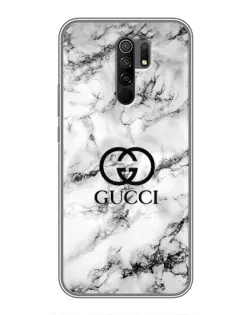 Чехол для Xiaomi Redmi 9 с картинкой «Gucci — мраморный шик»
